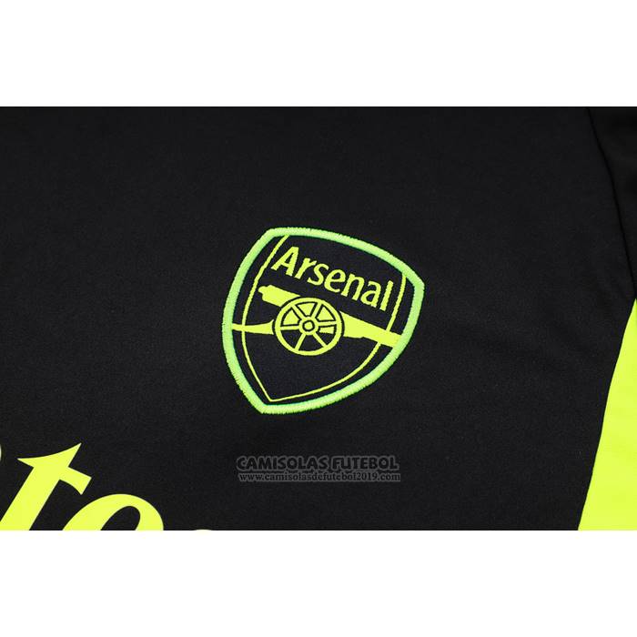 Fato de Treino Arsenal Manga Curta 2023-2024 Preto - Calcas Curta